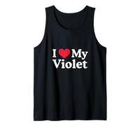 I Love My Violet Heart Viola Love Viola Canotta