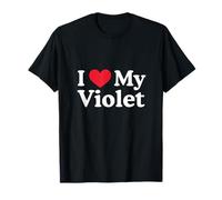 I Love My Violet Heart Viola Love Viola Maglietta