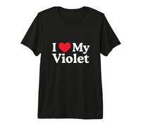 I Love My Violet Heart Viola Love Viola Maglietta Premium
