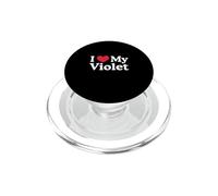 I Love My Violet Heart Viola Love Viola PopSockets PopGrip per MagSafe