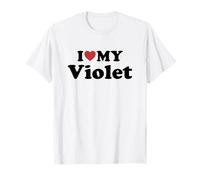 I Love My Violet Nome Coordinato Coppia Maglietta