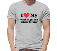 I Love My West Highland Bianco Terrier - T-Shirt - Westie Love Cane Cani Di