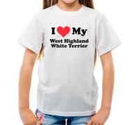 I Love My West Highland Bianco Terrier - T-Shirt - Westie Love Cane Dogs