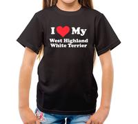 I Love My West Highland Bianco Terrier - T-Shirt - Westie Love Cane Dogs