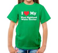 I Love My West Highland Bianco Terrier - T-Shirt - Westie Love Cane Dogs