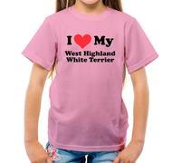 I Love My West Highland Bianco Terrier - T-Shirt - Westie Love Cane Dogs