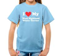 I Love My West Highland Bianco Terrier - T-Shirt - Westie Love Cane Dogs