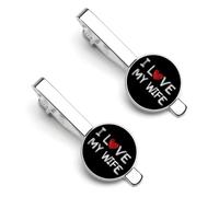 I Love My Wife Divertente Fermacravatta Clip Fermacravatta Clip Fermacravatta Clip Regolare Cravatta Cravatta Regali Decorativi Per, 5.5x2.2cm, Metallo