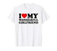 I Love My Wonderful Girlfriend, I Heart My GF Valentines Day Maglietta