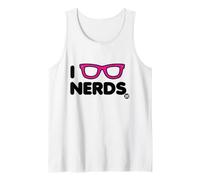 I Love Nerds Funny Glasses Canotta
