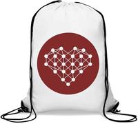 I Love Neural Networks AI Artificial Intelligence Logo Gym Sack Casual Drawstring Bag Bianco