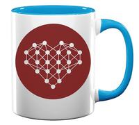 I Love Neural Networks AI Artificial Intelligence Logo Tazza da tè e caffè in ceramica azzurro