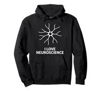 I Love Neuroscience Brain Design STEM Neuroscience Citazione Felpa con Cappuccio