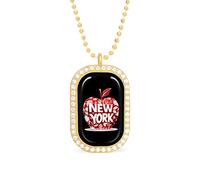 I Love New York City - Collana da donna regolabile con ciondolo a catena per viaggi e feste, Misura unica, Metallo