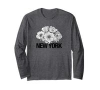 I Love New York City, Floral New York Illustration Graphic Maglia a Manica