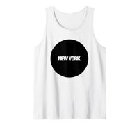 I Love New York City, New York in Black Circle Illustration Canotta