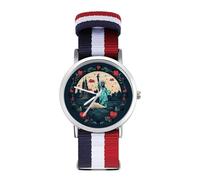 I Love New York City Orologio sportivo per uomo donna cinturino in nylon orologio da polso analogico al quarzo, Stile:, regular, Cinturino