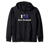 I Love New Zealand I Heart New Zealand NZ Felpa con Cappuccio