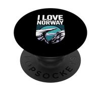 I Love Norway Adventure Scenic Design PopSockets PopGrip Adesivo