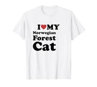 I Love Norwegian Forest Cat Maglietta