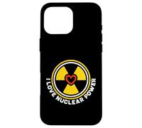 I Love Nuclear Power - Simbolo di radiazioni con scienziato del cuore Custodia per iPhone 16 Pro Max