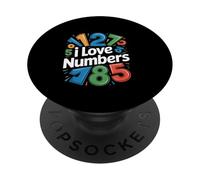 I Love Numbers, design colorato per appassionati PopSockets PopGrip Adesivo