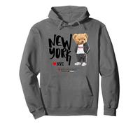 I Love NYC, New York City Teddy Bear Illustration Graphic Felpa con Cappuccio