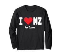 I Love NZ Heart NZ Love Nuova Zelanda Cultura Maori Maglia a Manica