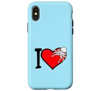 I Love Octopus Cuore Simbolo Carino Gigante Calamaro Piccolo Kraken Custodia per iPhone X/XS