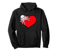 I Love Octopus Cuore Simbolo Carino Gigante Calamaro Piccolo Kraken Felpa con Cappuccio