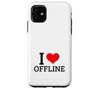 I Love Offline (Digital Detox) (Grafica a cuore) Custodia per iPhone 11