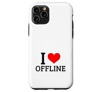 I Love Offline (Digital Detox) (Grafica a cuore) Custodia per iPhone 11 Pro