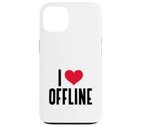 I Love Offline (Digital Detox) (Grafica a cuore) Custodia per iPhone 13