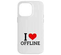 I Love Offline (Digital Detox) (Grafica a cuore) Custodia per iPhone 14 Pro Max