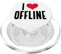 I Love Offline (Digital Detox) (Grafica a cuore) PopSockets PopGrip per MagSafe