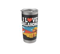 I Love Oklahoma Campagna Tramonto Bicchiere termico in acciaio inox doppia parete