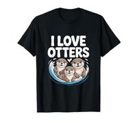 I Love Otters - Simpatico Design per Amanti degli Animali Maglietta