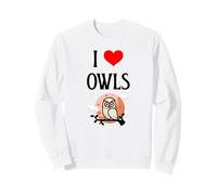 I Love Owls I Heart Owls Birdie Lover Night Bird Watcher Felpa