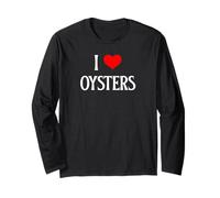 I Love Oysters I Heart Oysters Amante dei crostacei Amante delle ostriche Maglia a Manica