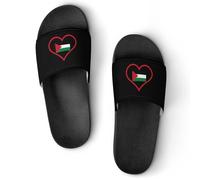 I Love Palestine - Pantofole da donna a forma di cuore rosso, per doccia, da bagno, Stile:, 41 EU