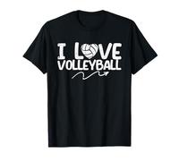 I Love Pallavolo Divertente Carino Sport Amante Giocatore Fan Coach Maglietta