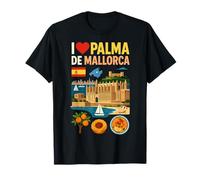 I Love Palma De Mallorca Spagna Viaggio Souvenir Maglietta