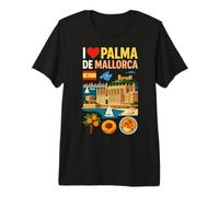 I Love Palma De Mallorca Spagna Viaggio Souvenir Maglietta Premium
