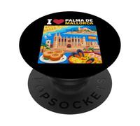 I Love Palma De Mallorca Spagna Viaggio Souvenir PopSockets PopGrip Adesivo