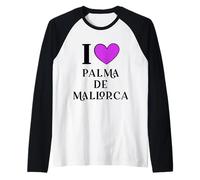 I Love Palma di Maiorca Spagna Maglia con Maniche Raglan