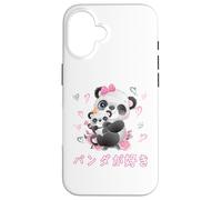 I Love Pandas Love Mom Panda Bear and Baby Youth Custodia per iPhone 16