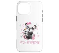 I Love Pandas Love Mom Panda Bear and Baby Youth Custodia per iPhone 16 Pro Max