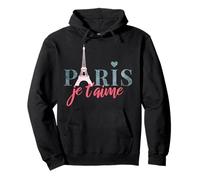 I Love Paris Camicia Donna Je t-aime Camicia Ragazza Torre Eiffel Felpa con Cappuccio