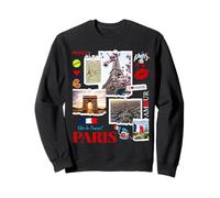 I Love Paris, Cool Paris Famous Landmarks with Eiffel Tower Felpa