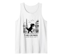 I Love Paris, Pixel Dinosaur in Paris Retro City Adventure Canotta